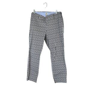 Hatley Womens Chevron Print Pants Black White 10 Elastic Waist Pull On Festival